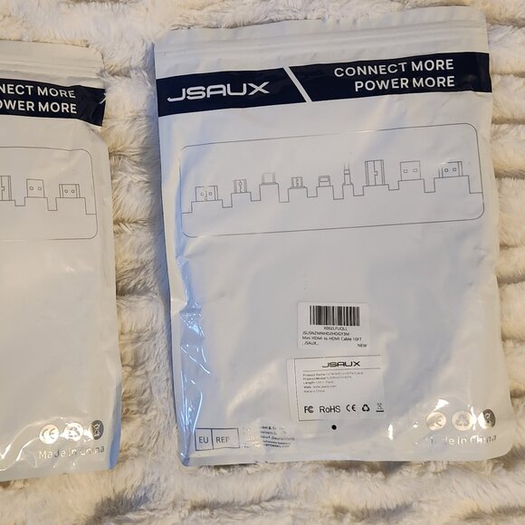 2 JSAUX Mini HDMI to HDMI Cables 10FT, [Aluminum Shell, Braided] High Speed 4K - Picture 10 of 10